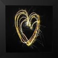 thumbnail image 2 of Atelier B Art Studio 20x20 Black Modern Framed Museum Art Print Titled - FIREWORKS HEART, 2 of 5