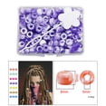 thumbnail image 3 of 210pcs 5mm Dreadlock Beads Anillos de de Tren Tubo do Bead Braiding Púrpura Zulema Cuentas de rastas, 3 of 8