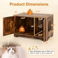 thumbnail image 3 of Costway Cat Litter Box Enclosure Furniture with Double Doors Divider Side Entry for Cats Brown, 3 of 10