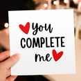 thumbnail image 7 of 3drose, You Complete Me Valentine Gift for Anniversary for Wife Husband Girlfriend Boyfriend, 6 Greeting Cards with Envelopes, 7 of 7
