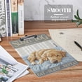 thumbnail image 4 of Cute Clipboard, Abstract Art Design, Standard A4 Letter Size, 12.5"x9", Wooden Clipboard, Low Profile Clip with Retractable Hanging Tab, Decorative Clipboard for Students, Sleepy Dog, 4 of 6