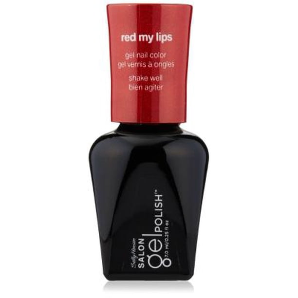 Sally Hansen Salon Gel Polish Nail Lacquer, Red My Lips, 0.14 Fl Oz