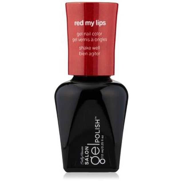 Sally Hansen Salon Gel Polish Nail Lacquer, Red My Lips, 0.14 Fl Oz