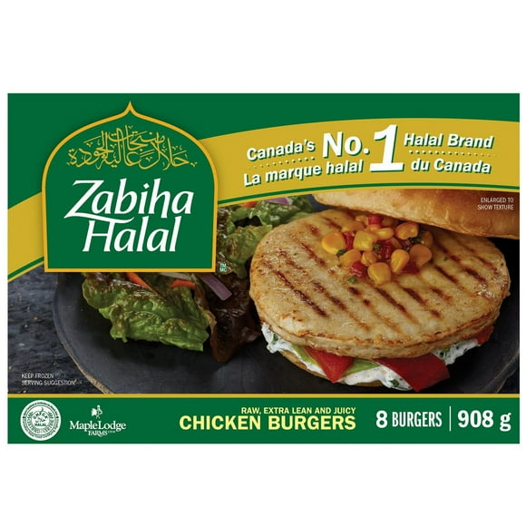 Zabiha Halal Chicken Burgers, 908g
