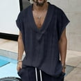 thumbnail image 2 of Krdevn Men's Vest Top V Neck Loose Jacquard Knit Sleeveless Casual Vest,Tank Tops Men,M, 2 of 9