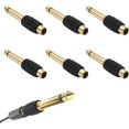 thumbnail image 1 of 6.35mm RCA Adapter, 6.35mm Jack Mono Male to RCA Female, 6 Pieces 6.35mm RCA Male to Female Audio Adapter, Jack to RCA Mono Plug Audio Adapter, Stereo Male to RCA Female Jack, 1 of 5