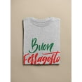 thumbnail image 3 of Buon Ferragosto Red Calligraphy T-Shirt Men -Image by Shutterstock, Male Small, 3 of 4