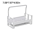 thumbnail image 3 of Cateissary Estante para fregadero de cocina, soporte de almacenamiento para drenaje de paños de cocina, organizador de aluminio, encimera para Almacenamiento y organización del hogar Plata 17cm, 3 of 6
