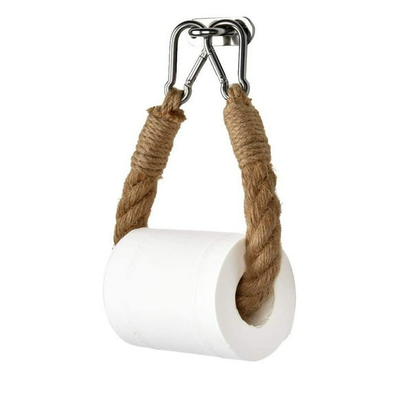 Rope Roll Puncher Toilet Paper Holder Wall Mounted Storage Rack With Screws For Bathroom Kitchen Rv Camping Boat Farmhouse Rustic Decor