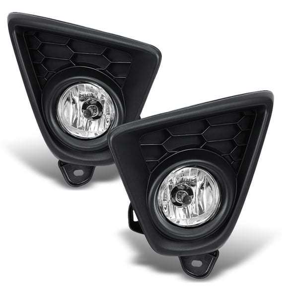 AKKON - For 13-16 Mazda CX5 CX-5 KE SUV Black Bezel Clear Lens Bumper Driving Fog Light W/ Switch   Bulbs