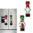 thumbnail image 1 of Festive Holiday Appliance Handle Covers Set for Refrigerator Cabinet and Microwave Kitchen with Decorative Table Banner Design 2PCS, 1 of 6