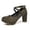 Dark Green, variant on Women's Suede Crossover Strap 8cm Heel High Heels Oktoberfest Casual Market Shoes