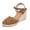 Brown, variant on Espadrilles for Women Summer Dressy Knitted Mesh Closed Toe Ankle Strap Heels Open Toe Lightweight Beach Shoes Coffee Size 9