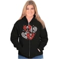 thumbnail image 3 of Betty Boop Love Hearts And Kisses Zip Hoodie Sweatshirt Women Brisco Brands X, 3 of 6