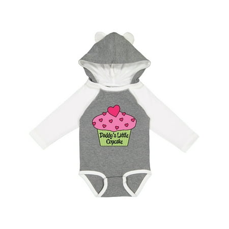 

Inktastic Daddys Little Cupcake Cute Girls Gift Baby Girl Long Sleeve Bodysuit