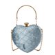 thumbnail image 1 of Bolso de mano GEEK con forma de corazón y brillantes diamantes de imitación para mujer, dorado, para noche, boda, fiesta formal., 1 of 5
