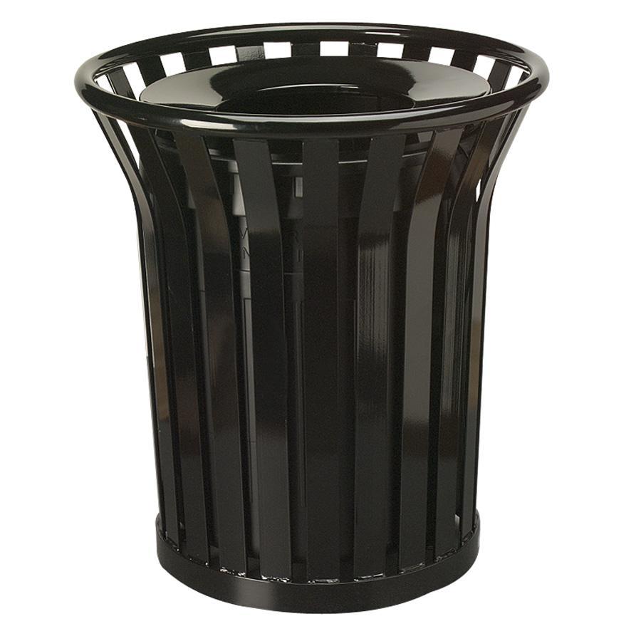 Rubbermaid Commercial Americana Steel Waste Receptacle, Black Walmart