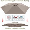 thumbnail image 2 of SOLAXO 9ft 6ribs Umbrella Canopy Cover Replacement Top Canopy for Patio Umbrella, 2 of 6