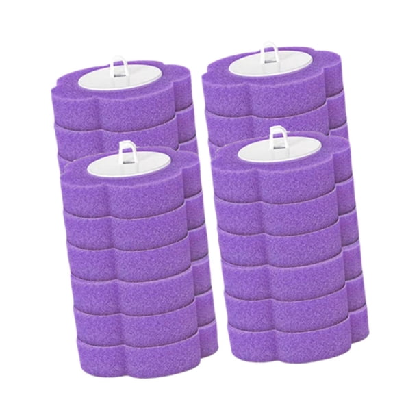 24 recambios de cepillo para inodoro, recambios de almohadillas para varilla de inodoro, recambios de limpiador Púrpura