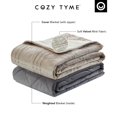 thumbnail image 4 of Cozy Tyme Chike Weighted Blanket - 8 Pound Quilted Cover 48"x 72" Taupe, 4 of 10