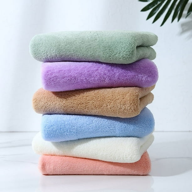 Toalla pequeña de vellón de coral grueso para niños, para lavarse la cara y limpiarse las manos, toalla cuadrada absorbente, trapo de limpieza para el hogar, toalla de regalo