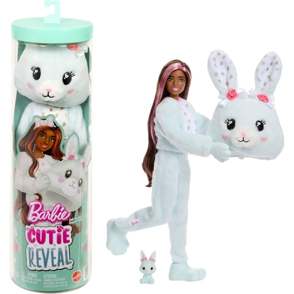 Muñeca Barbie Cutie Reveal Cuddly Series Bunny con 10 sorpresas