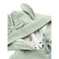 thumbnail image 3 of famuka Baby Girl Rabbit Trench Coat Toddler Hooded Jackets Ruffled Outerwear, 3 of 10