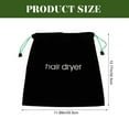 thumbnail image 3 of MasteelfCA 1Pc Smooth Safe Hair Dryer Organizer Hair Dryer Drawstring Bag for Home Black, 3 of 8