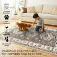 thumbnail image 3 of My Magic Carpet 2.5'x7' Machine Washable Non-Slip Kitchen Hallway Runner Rug - Shary Coffee Brown, 3 of 6