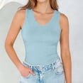 thumbnail image 6 of Tank Tops for Women Summer Casual Camisole Tops Women Casual Round Neck Solid Color Pullover Fitness Sports Sleeveless T Shirt Blouse Top Mint Green M, 6 of 8