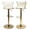 Beige, variant on Set of 2 Modern Velvet Bar Stools, Adjustable Height Woven Back Bar Chairs with Footrest and Swivel for Kitchen Island & Dining Room, Beige