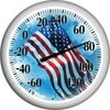 Springfield 13.25'' Flag Patio Thermometer