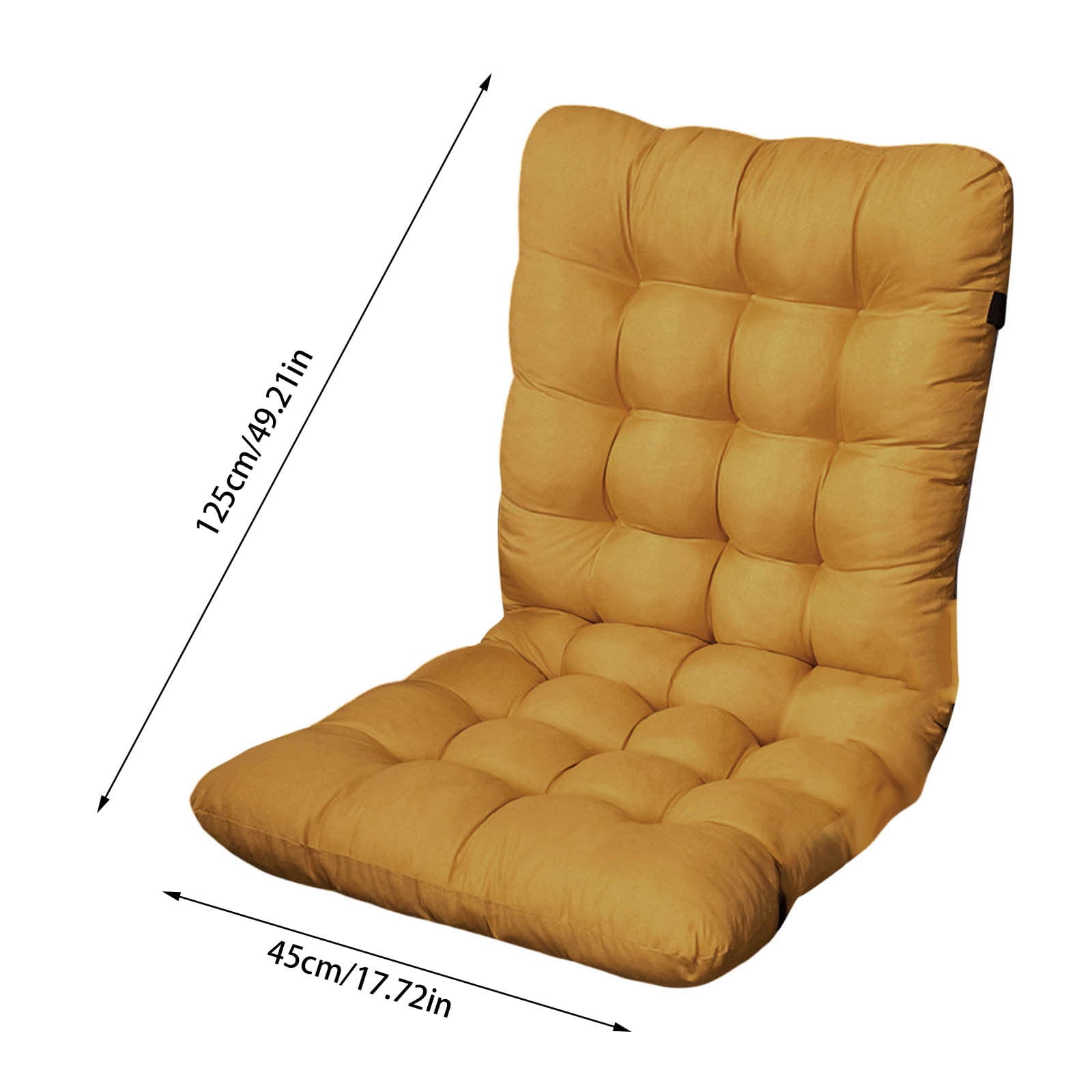 All-Weather High Back Rocking Chair Cushion - Tufted Outdoor/Indoor Seat & Back Pillow with Secure Ties - Thick Padded Replacement Cushion for Patio Furniture & Wooden Rockers
