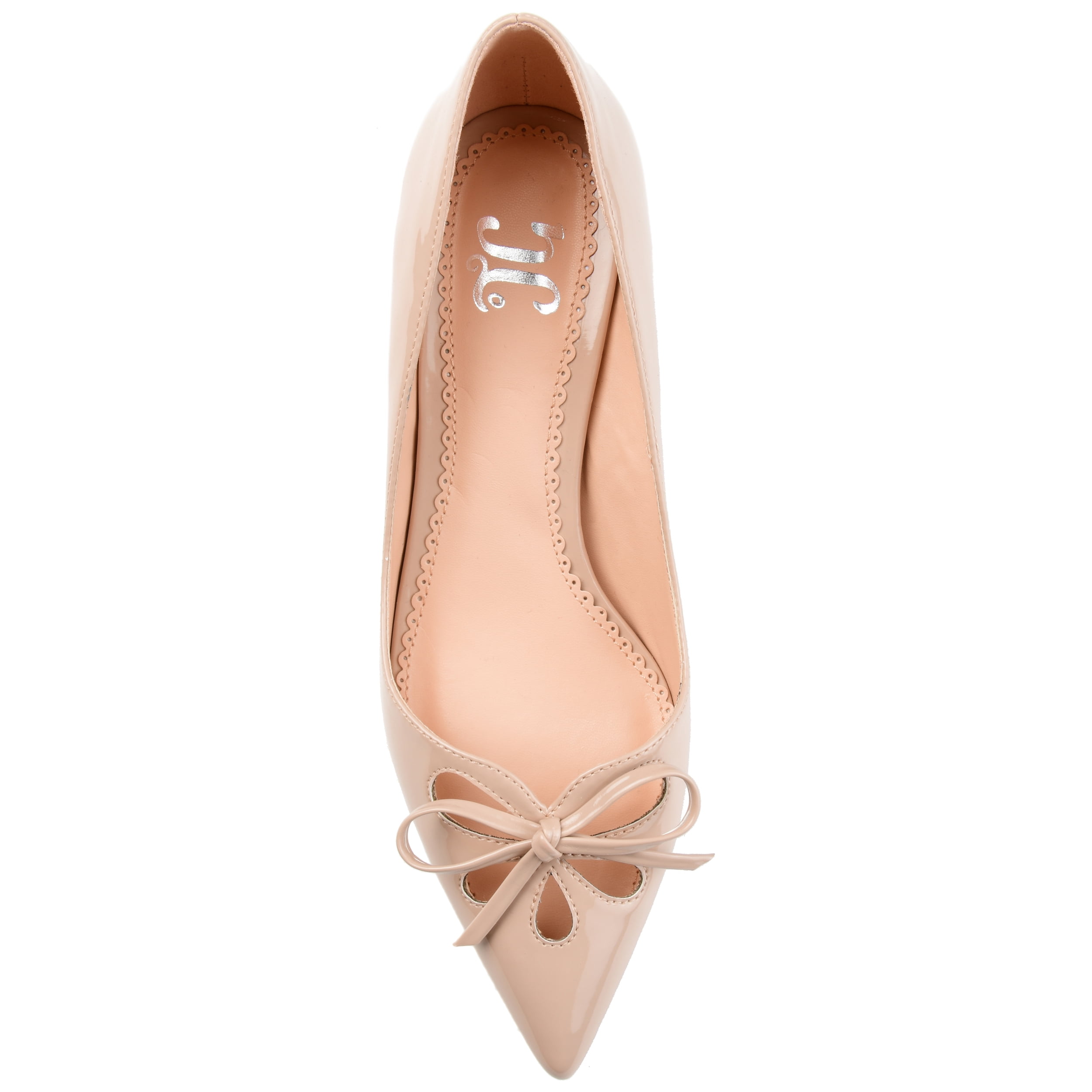 Journee Womens Lutana Pointed Toe Kitten Heel Pumps, Widths Available