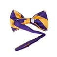 thumbnail image 3 of Purple and Gold College Stripe Pre-Tied Bow Tie, 3 of 5