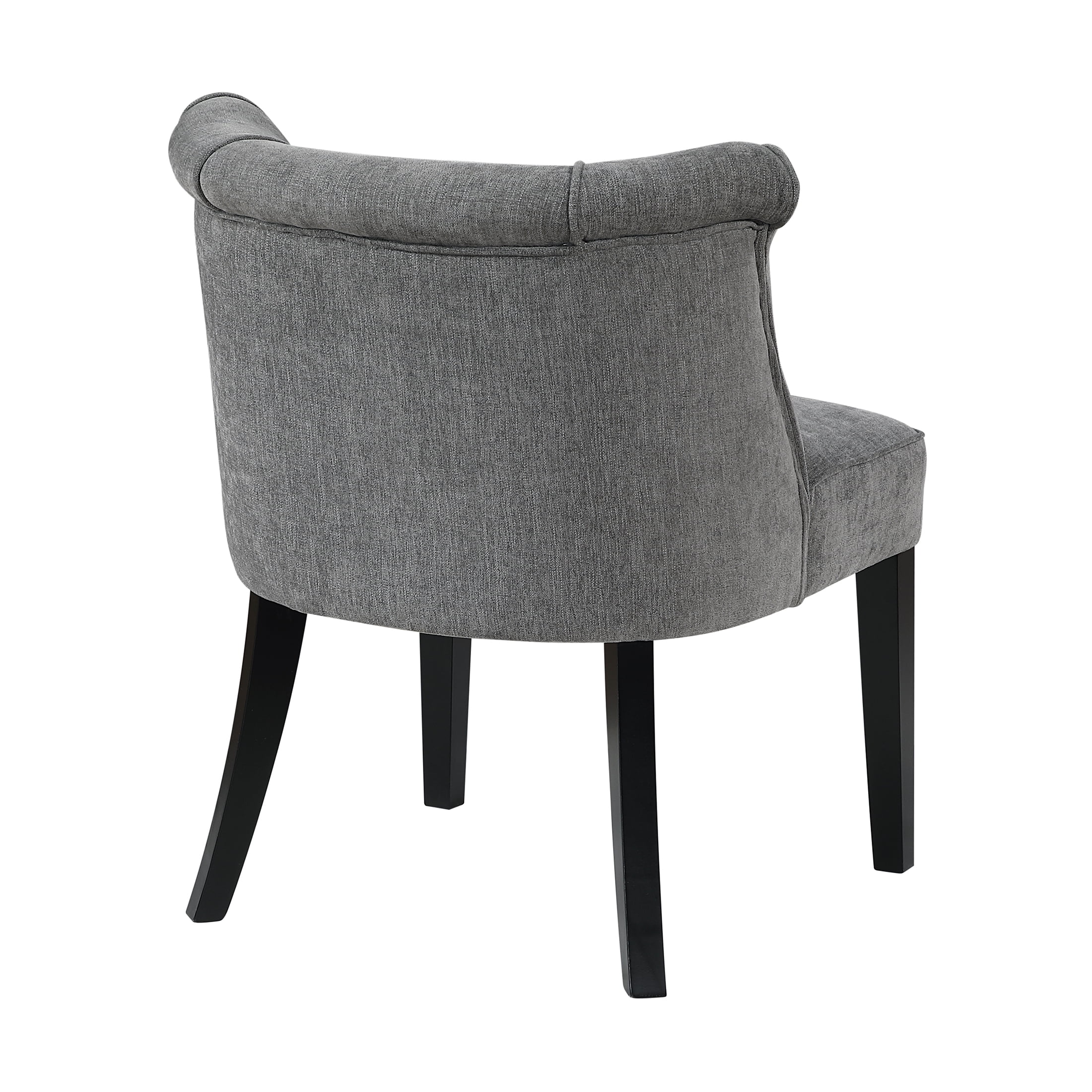 OakvillePark Orelune Textured Fabric Scrolled Back Accent Chair, Charcoal