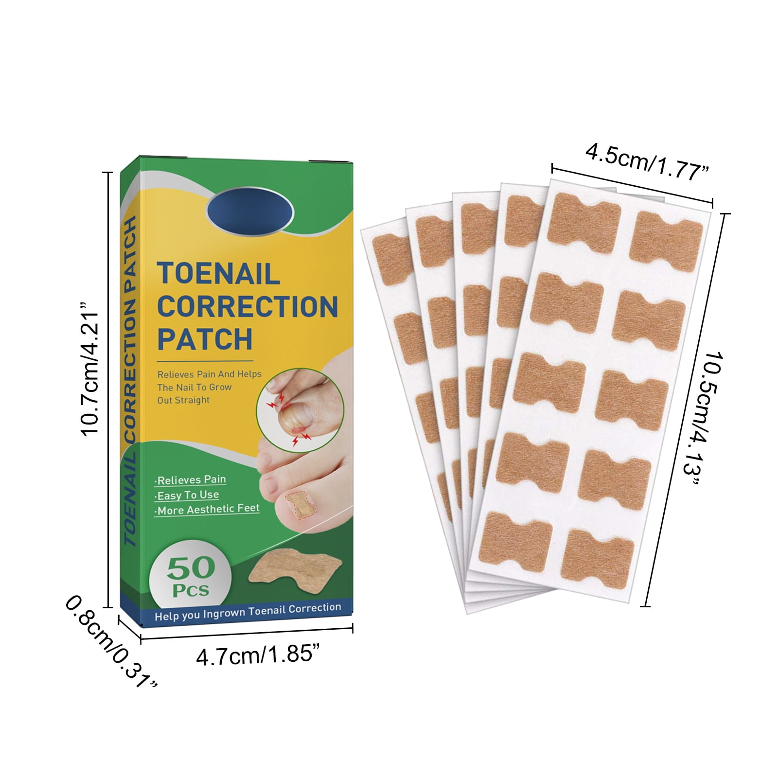 Alvantor Ingrown Toenail Treatment, Breathable Ingrown Toenail Corrector Patches
