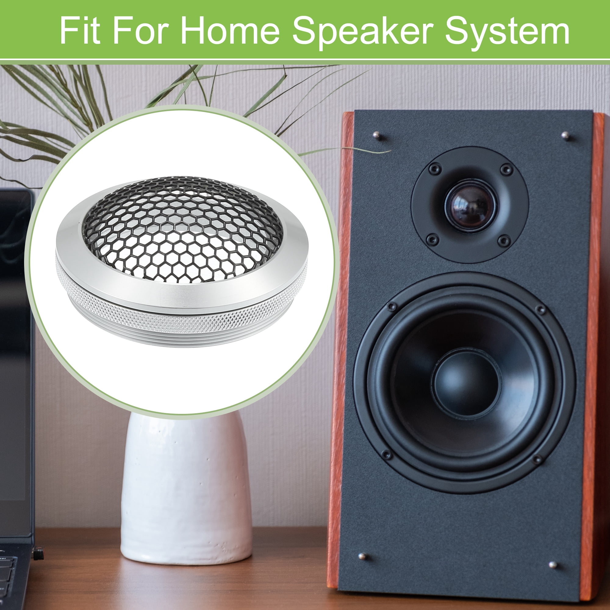 Unique Bargains 2 Inch Car Speaker Grills Cover Iron Aluminum Alloy Mesh Protector Case
