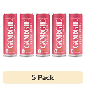 GORGIE Sparkling Watermelon Energy Drink, 12 fl oz, 5 Pack