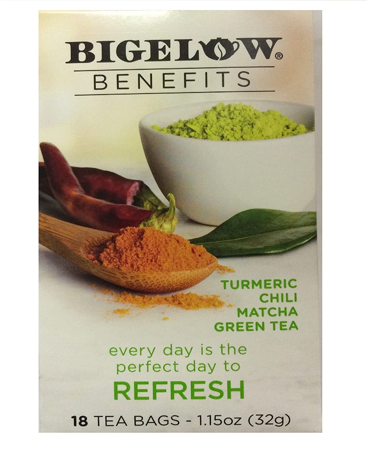Bigelow Benefits Matcha Green Tea Bags, 18 Count