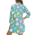 thumbnail image 2 of Xoenoiee Eatser Egg Polka Dot Print Bathing Suit Cover Up for Women Lightweight Swimsuit Coverup Dress Long Sleeve Button Shirt Beach Cover Ups Summer Vacation Outfit, 2XL, 2 of 7
