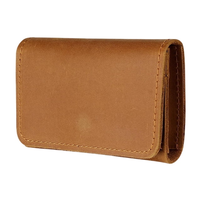 Cartera para hombre con monedero de 10,4 x 2,3 x 7 cm, práctica cartera de piel sintética para negocios. Marrón claro