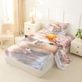 thumbnail image 2 of Erosebridal Kids Kawaii Capybara With Fruit Orange Twin Sheet Sets 3pcs,Boys Girls Floral Cherry Blossoms BeddingUltra Soft Home Decor, 2 of 5