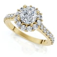 thumbnail image 4 of Pompeii 1 1/2Ct Halo Diamond Engagement Ring 14k Gold Lab Grown (F/G,VS1-VS2), 4 of 6