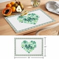 thumbnail image 6 of St Patrick's Day Placemats Set of 6 Watercolor Lucky Shamrocks Heart Place Mats Indoor Wipeable Table Mats Washable Cloth Dining Table Placemats for Kitchen Holiday Party Home Decor 13x19 Inch, 6 of 9