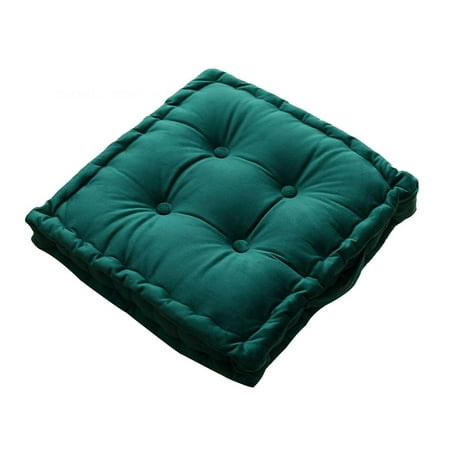 

Solid color large cushion thickened office chair cushion floor futon tatami bay window seat cushion Pink Solid color large cushion Dark Green 45*45*12cm
