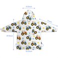 thumbnail image 7 of Cartoon Tractors Stars White Pattern Blanket Hoodies for Kids 6-13YR Oversize Wearable Blanket Hoodies for Boys Girls Teens, 7 of 7