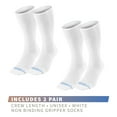 thumbnail image 6 of Copper Fit® Non-Binding Diabetes and Circulatory Crew Socks with Grippers, 2 Pair, White, L/XL, Unisex, 6 of 8