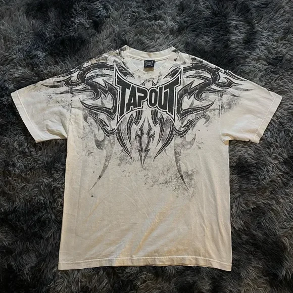 90S Y2K T Shirt Tapout Harajuku Hip Hop Round Neck Oversized T shirt Mens Womens Short Sleeved Gothic Clothing Tops Streetwear