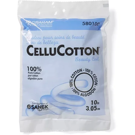CelluCotton 100% Cotton Beauty Coil for Beauty Application & Removal 10 feet, 6 Pack